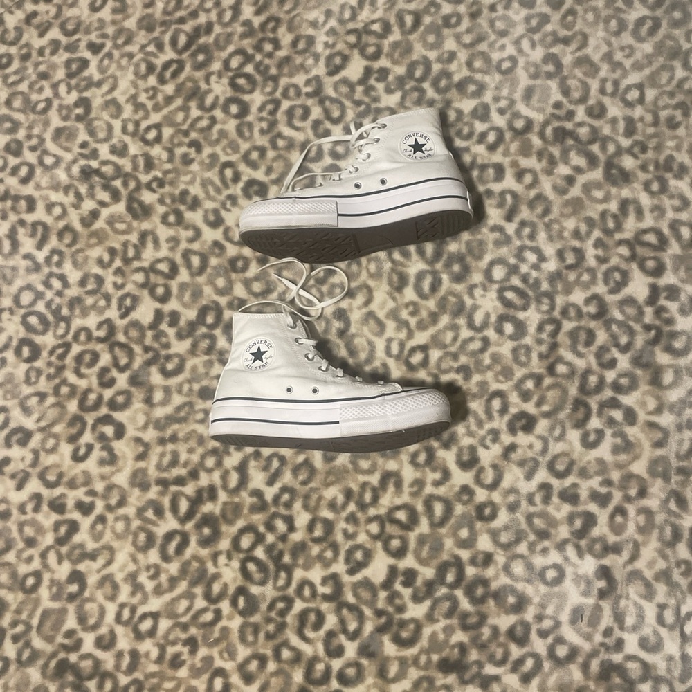 Kids White High-Top Sneakers